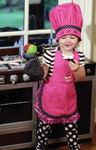 Adorable Kids Pink Apron Chef Set